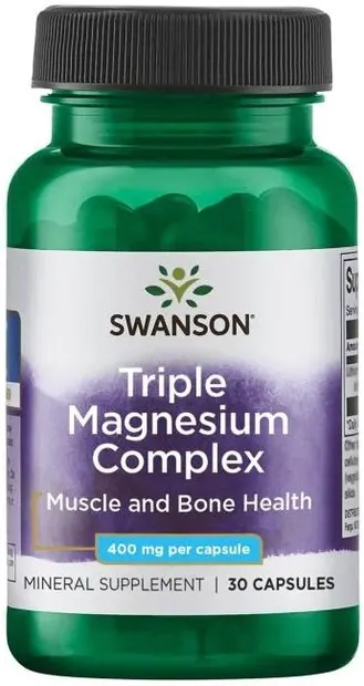 Triple Magnesium Complex, 400 mg, 30 capsule, Swanson