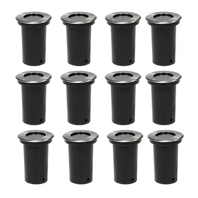 vidaXL Corpuri de iluminat pentru sol, exterior, rotunde, 12 buc.