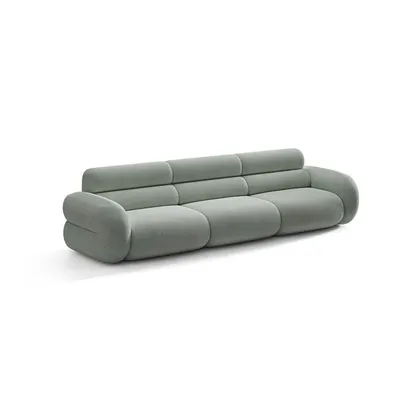 Canapea albastră cu tapițerie din chenille 305 cm Neo – Micadoni