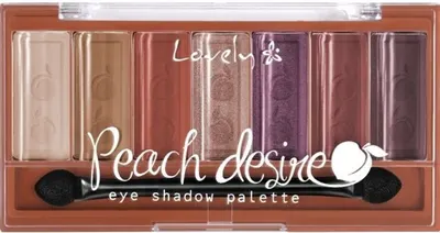 Lovely - Paletă de farduri Peach Desire, cu perie, 7 culori