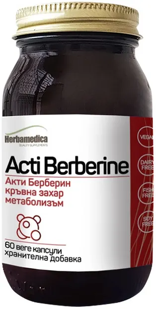 Acti Berberine, 300 mg, 60 capsule vege, Herbamedica