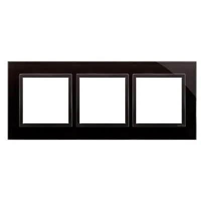 Rama tripla de sticla IP20/IP44(a se folosi cu DUN1 pentru IP44), lava stinsa