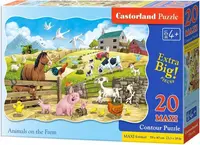 Puzzle Castorland din 20 XXL de piese - Animale la ferma