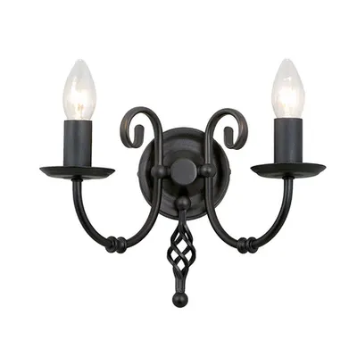 Aplica Artisan 2 Light Wall Light – Black