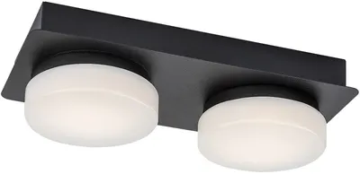 LED Plafon Rabalux - Attichus 75002, IP 44, 11 W, negru mat