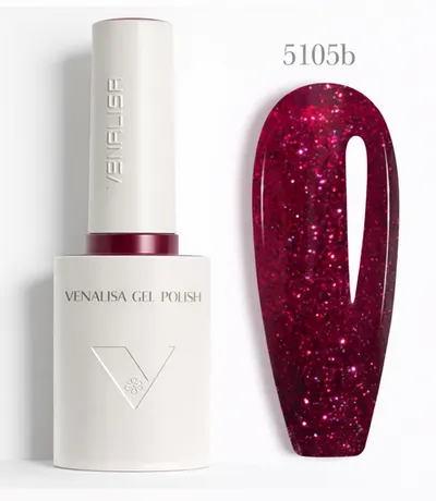 Oja Semipermanentă Venalisa 5105B Roșu Glitter