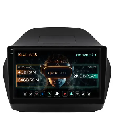 Navigatie 2K Hyundai IX35 (2009-2015), Android, S-Quadcore 4GB RAM + 64GB ROM, 10.36 Inch - AD-BGS100042K+AD-BGRKIT189