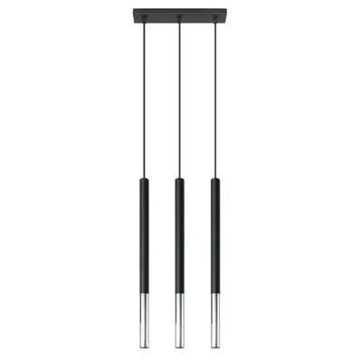 Lampa suspendata MOZAICA 3L negru/crom