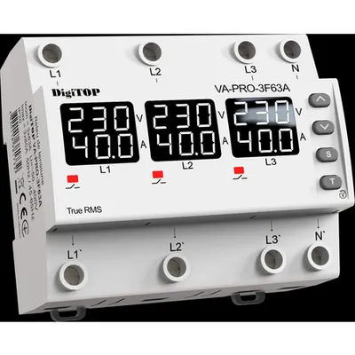 Releu de tensiune DigiTOP VA-PRO-3F63A – protectie trifazata