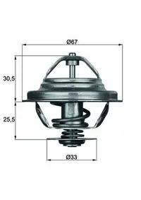 Termostat lichid racire (71 C) potrivit BMW 3 (E30), 3 (E36), 5 (E12), 5 (E28), 5 (E34), 6 (E24), 7 (E23), 7 (E32), Z1 2.0-3.5 10.73-11.99