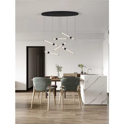 Lampa suspendata STALACTITE Triac Dimabil Nisipiu Negru Aluminiu, Acrylic & Ceramic LED 36 Wat 220-240Volt 2811Lm 3000K IP20
