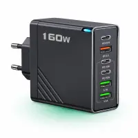 Incarcator Timebox, 160W Putere Totala, 4 Porturi PD + QC3.0 - Default Title