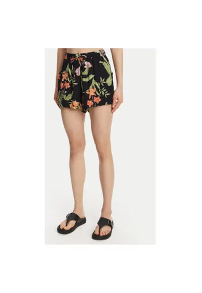 Pantaloni scurti dama ERJNS03585 - Viscoza - Negru - Negru