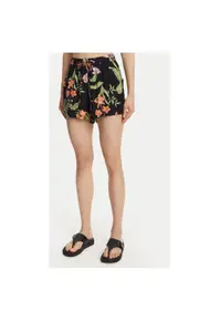 Pantaloni scurti dama ERJNS03585 - Viscoza - Negru - Negru