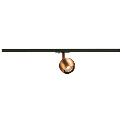 Iluminat decorativ pe sina, LIGHT EYE ® 90 Senile GU10, QPAR51 cupru, culoare cupru, max. 50W, inclusiv. adaptor 1 faza, negru