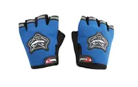 Set manusi sport Knighthood, fara degete, albastru, marime medie