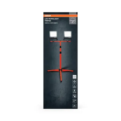 2 Proiectoare LED (lampa de lucru) cu stativ OSRAM Worklight Tripod,2x50W, 220-240V, 2x4500 lm, lumina neutra(4000K), IP65/IK06