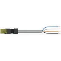 pre-assembled connecting cable; Eca; Plug/open-ended; 4-pole; Cod. B; Control cable 4 x 1.0 mm²; 6 m; 1,00 mm²; light green