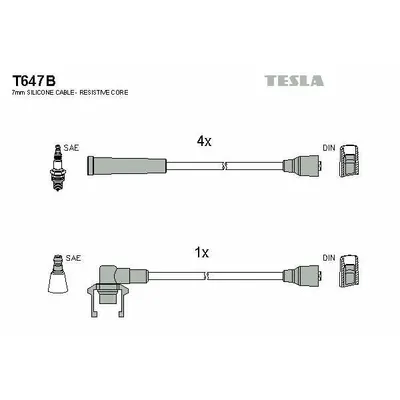 Set cablaj aprindere TESLA T647B