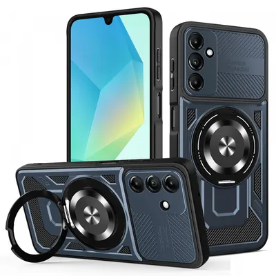Husa pentru Samsung Galaxy A16 5G A166 / A16 4G A165, Techsuit, RuggedCam, Albastra