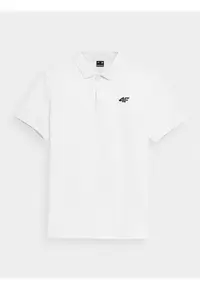 Tricou polo barbat M366 - bumbac - alb - croiala regulata