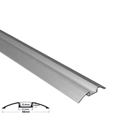 Capac pentru Profil aluminiu oval PT pentru banda LED & accesorii dispersor transparent - L:1m