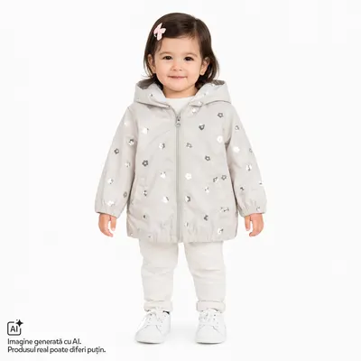 Jacheta copii Chicco, Gri cu model, 02284-70MC