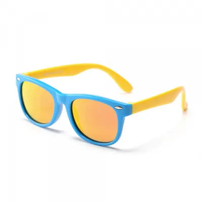 Ochelari De Soare Copii Techsuit D802, Polarizati, Protectie UV, Albastri Galbeni Portocali