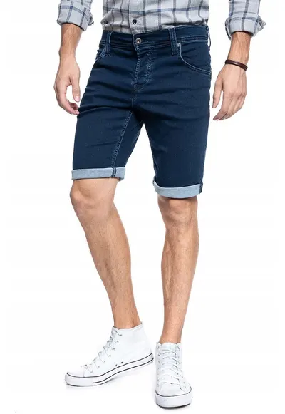 Bermude din denim cu talie medie Chicago Short
