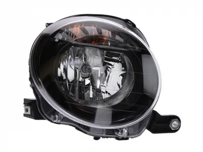 Far dreapta (H7, reglaj electric, cu motoras, fundal negru) ABARTH 500 595 695, 500C 595C 695C FIAT 500, 500 C