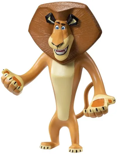 Figura de actiune The Noble Collection Animation: Madagascar - Alex (Bendyfigs), 15 cm