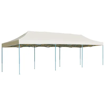 vidaXL Cort de petrecere pliabil, crem, 3 x 9 m