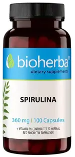 Spirulina, 360 mg, 100 capsule, Bioherba