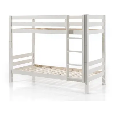 Pat pentru copii alb supraetajat 90x200 cm Pino – Vipack