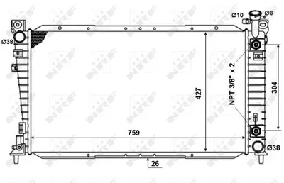 Radiator apa racire motor FORD USA WINDSTAR 3.0 intre 1995-2000