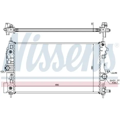 Radiator, racire motor NISSENS 630724