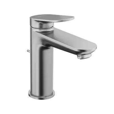 Baterie lavoar Duravit Wave WA1020001070, marime M, cartus ceramic, monocomanda, 171 mm, ventil, Otel satinat