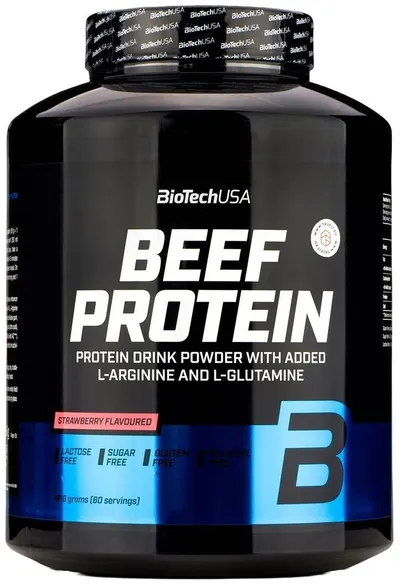 Beef Protein, căpșună, 1816 g, BioTech USA