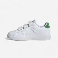 Încălțăminte cu benzi cu arici Educație fizică ADIDAS Advantage Alb-Verde Copii