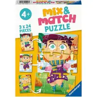 Puzzle Mix&match Haine Colorate, 3x24 Piese