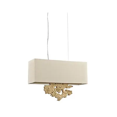 lustra Peter, 3 becuri, dulie E14, L:600 mm, H:450/1180 mm, Bej