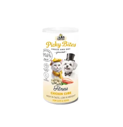 Pet, s Dessert Recompense Picky Bites Fitness Cuburi de Pui
