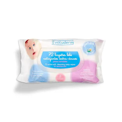 Servetele umede pentru curatarea bebelusului, 72 bucati, Evoluderm