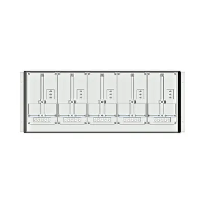 Meter box insert 1-row, 5 meter boards / 9 Modul heights