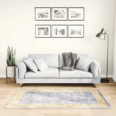 vidaXL Covor lavabil, gri, 80x150 cm