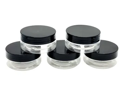 Recipient Plastic Transparent cu Capac Negru,70mmx30mm Engros