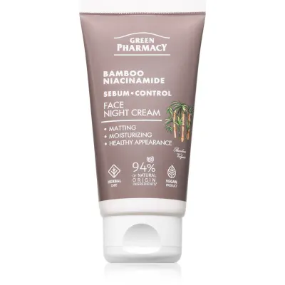 Green Pharmacy Bamboo & Niacinamide Night Face Cream crema hidratanta de noapte 50 ml