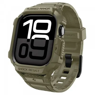 Husa Spigen Rugged Armor Pro V2 pentru Apple Watch Series 10 / 11 46mm, Kaki ACS10507