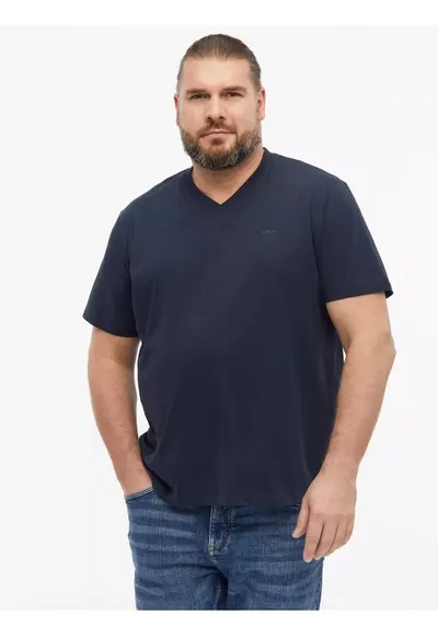 Big Sizes Tricou cu anchior - barbati big sizes - din bumbac - Regular fit - Bleumarin inchis