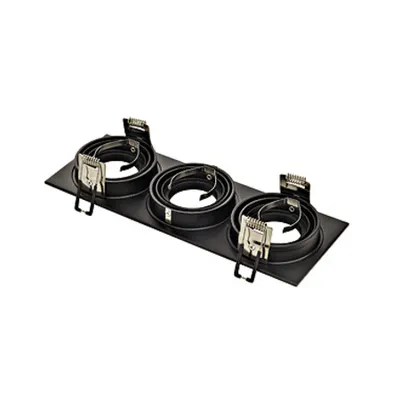 NEW TRIA III GU10, rectangular, negru mat, max. 3x 50W